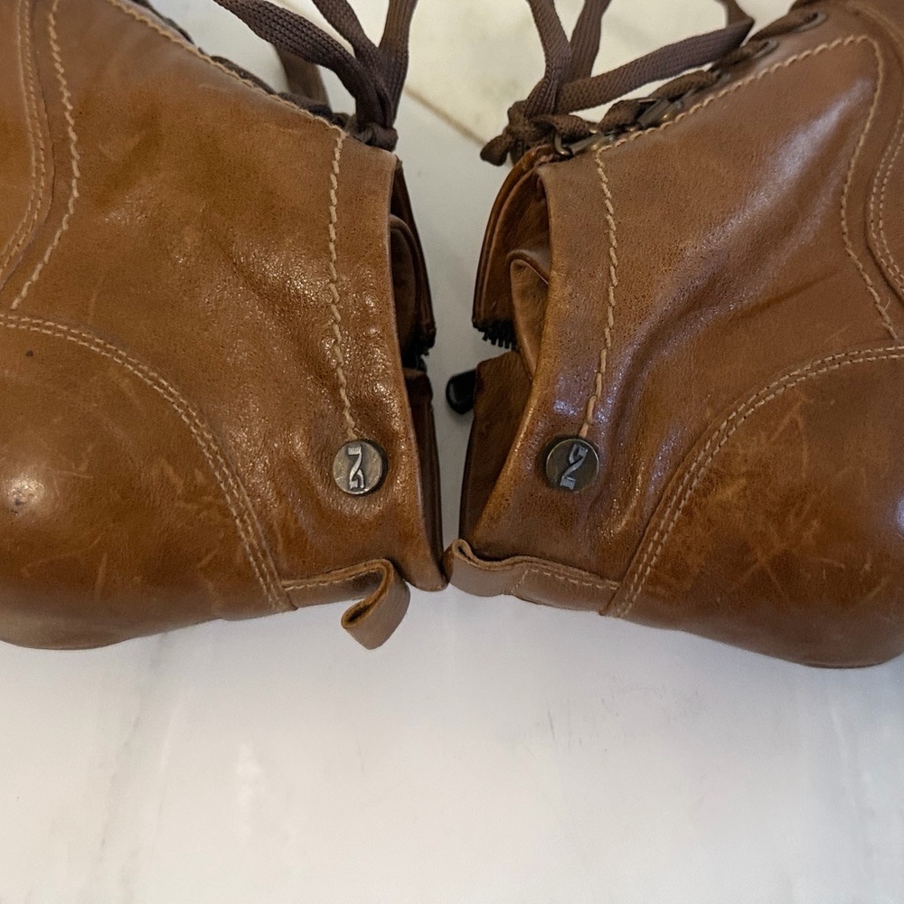 Nero Giardini Italian Leather Brown Chunky Heel Ankle Boot euro 38 US 7.5-8 EUC - Picture 8 of 12